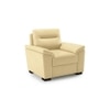 Adelaide 1 Seater Leatherette Sofa in Cream Colour