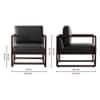 Aura PU Leather Arm Chair in Grey