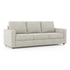 Apollo Compact High Back 3 Seater Fabric Sofa in Monochrome Paisley Colour