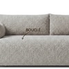 Cozychic Wood 3 Seater With Upholstery Non Storage Sofa In Grey Colour