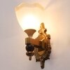Eliante Modern Wall Lights Mild Steel & Glass Material Antique & Gold, White Finish