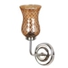 Devansh Steel Electric Wall Light in Steel Colour with Lavender Shade Count of 1 Light