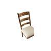 Newport Sheesham Wood   Set of 2 Dining Chairs in Jute Beige     TEAK FINISH