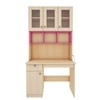 Swotty Study Table With Storage Pink And Beige Teak
