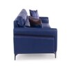 Meagan 3 Seater Leatherette Sole in Blue Colour