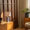 Atrani Handicrafted Table Lamp in Blue Stripes and white Colour