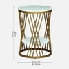Metlim Metal Side Table in Gold Colour