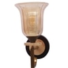 Eliante Modern Wall Lights Mild Steel & Glass Material Antique Brown & Champaign Finish