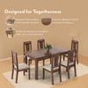 Fidora 6 Seater Dining Table In Teak Finish