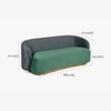 Brio Stainless Steel Three Seater Sofa in Green Colour