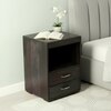 Kassel Sheesham Wood Bedside Table in Mahogany Finish