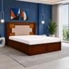 Nayra Solid Wood Compact Queen Bed Box Storage Provincial Teak Finish Mattress 60 x 72 Inches