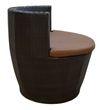 Burnie Wicker Table And Chair Set In Brown Dual Tone Finish