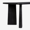 Serenzia Franz Solid Wood 6 Seater Dining Table in Black Finish