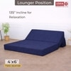 Usha Shriram Folding 2 Seater Double Foam Fold Out Sofa Cum Bed  in Dark Blue Colour