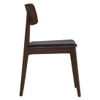 Scandinavian Tacy Dining Chair Brown Walnut Finish