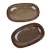 Brown Rustica Rustic Ceramic Snack Plates