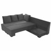 Melo 3 Seater Fold Out Sofa cum Bed  in Dark Grey Colour