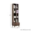 Hexa Engineered Wood Bookshelf Multipurpose Storage Rack in Flower Wenge Colour