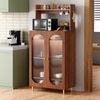 Stellar Multipurpose Storage Cabinet (Tall Size with Upper Shelf, Teak Brown)