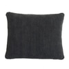 Knitted Purl Black Cushion Cover  16X16 Inches