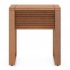 Linnea Solid Wood Side Table in Amber Walnut Finish