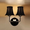 Devansh Dual Steel Metal Wallmounted Lamp With Cotton Steel Metal Shade