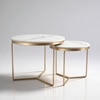 Minimalist Nesting Tables With Marble Top (Gold)
