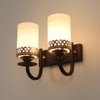 Eliante Wall Lights Mild Steel, Glass & Glass Material Brown,Gold & White Finish