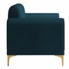 Josbert Velvet 2 Seater  Sofa In T Blue Colour