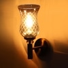 Devansh Metal Electric Wall Light in Gold Colour with Lavender Shade Count of 1 Light