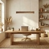 Slimline 36 Brown Solid Wood Single Hanging Light