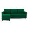 Monznij Sectional Fabric Sofa - Green
