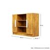 Hexa Red Bookshelf Engineered Wood Display Cabinet with Storage in Giant Wood Colour