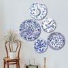 The Castle Decor Madhubani Wall Plates Set of 5 Traditional Indian Folk Art (Style 2)