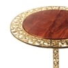 Timber's Solid Wood Side Table in Walnut Brown Finish