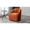 Chrishun Velvet Accent Chair in Orange Colour