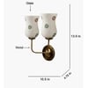Devansh Metal Electric Wall Light in Gold Colour with Multicolor Shade Count of 2 Lights