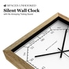 Minimal Wooden Wall Clock with Worded Hour Dial and Precision Minute Track