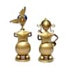 Desert Art Metal Handpainted Couple Musician Showpiece Set of 2