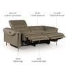 Splendor Two Seater Motorized Leather Recliner in Olive Green Colour