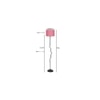 Wren Pink Natural Fiber Floor Lamp with Black Iron Base