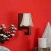 Devansh Wood Wall Mounted Lamp With Beige Jute Shade