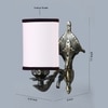 Devansh Metal Electric Wall Light in Antique Gold Colour with White & Black Shade Count of 1 Light
