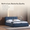 Stanhope Upholstered Hydraulic Storage King Size Bed In Baltic Blue