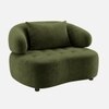 Henry Velvet 1 Seater Sofa Olive Green Color