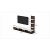 Prico Engineered Wood TV Unit in Wenge and White Finish