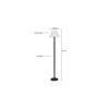 Gil Black Cotton Shade Floor Lamp