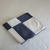 Javi White & Blue Checkered Cotton Double Bed Dohar Reversible 2 Layer Size 240 X 220 Cms