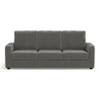 Apollo High Back 3 Seater Fabric Sofa in Ash Grey Velvet Colour